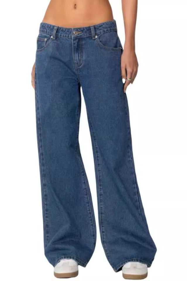 EDIKTED Raelynn Washed Low Rise Jeans