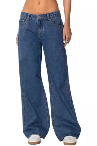 EDIKTED Raelynn Washed Low Rise Jeans