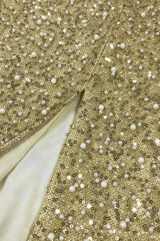 Lainey Pearls Beaded Maxi Dress