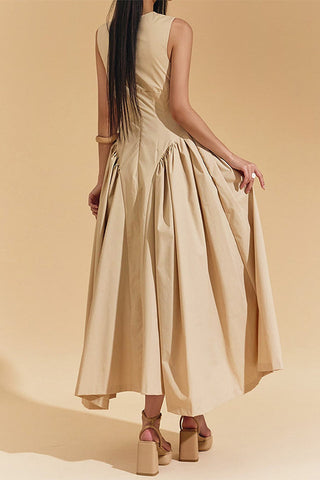 Anna Square Neck Midi Dress