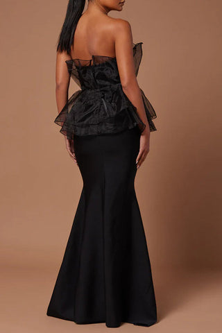 Oria Sleeveless Fishtail Bandage Maxi Dress