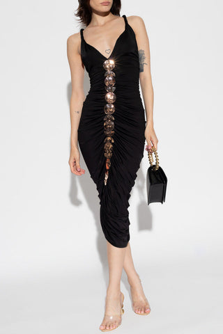 Cynthia Metallic Sequin-Embellished Dress