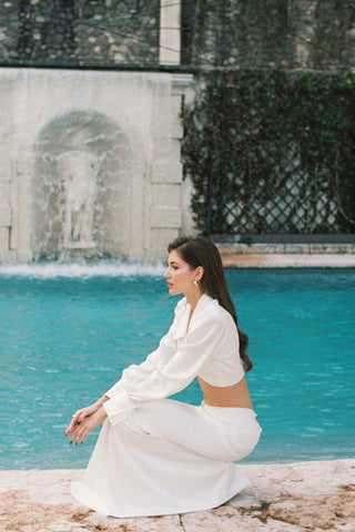 Draped Two Piece Maxi Dress