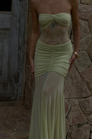 Khadijah Lace And Mesh Maxi Dress