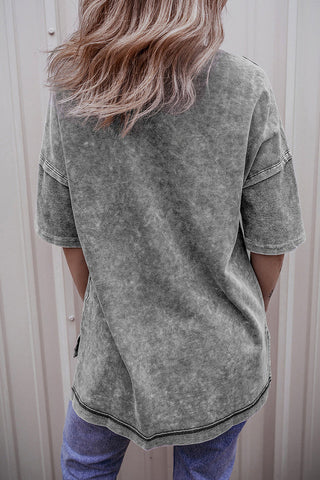 Drop Sleeve Patchwork Plus Tee