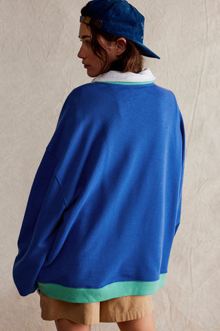 Contrast Dropped Shoulder Sweatshirt