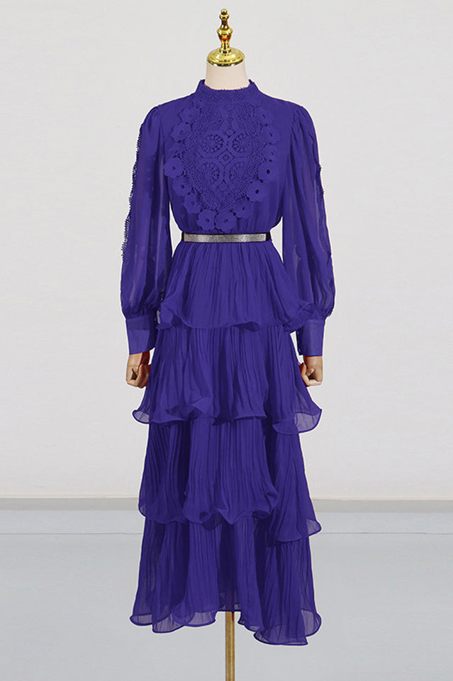 Antheaa Chiffon A-Line Maxi Dress