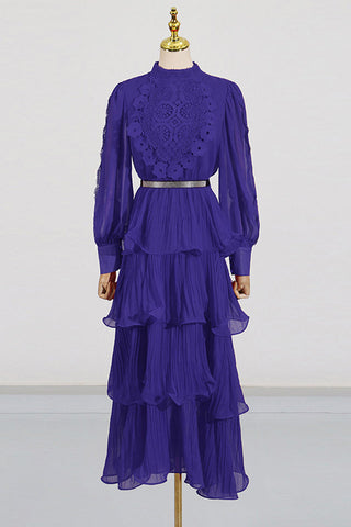 Antheaa Chiffon A-Line Maxi Dress
