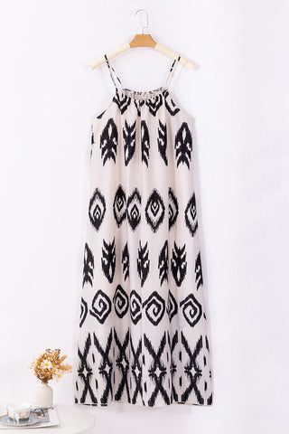 Printed A-Line Maxi Dress