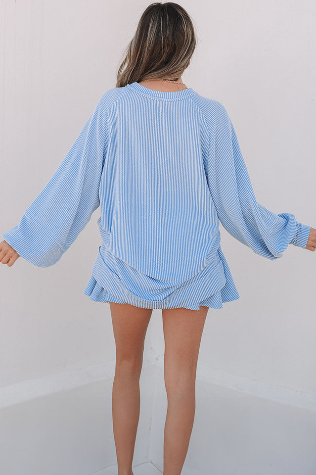 Casual Knit Skirt Set