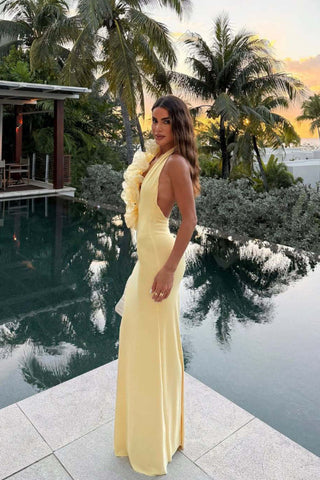 Sheike Halter Floral Maxi Dress