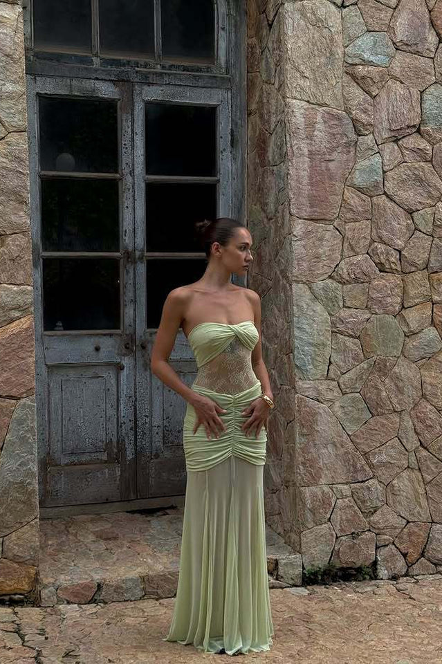 Khadijah Lace And Mesh Maxi Dress