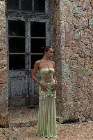 Khadijah Lace And Mesh Maxi Dress