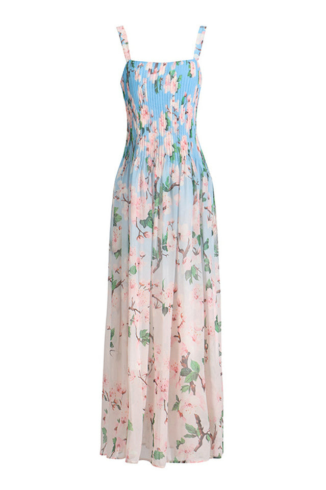 Daryl Strappy Floral Printed Maxi Dress