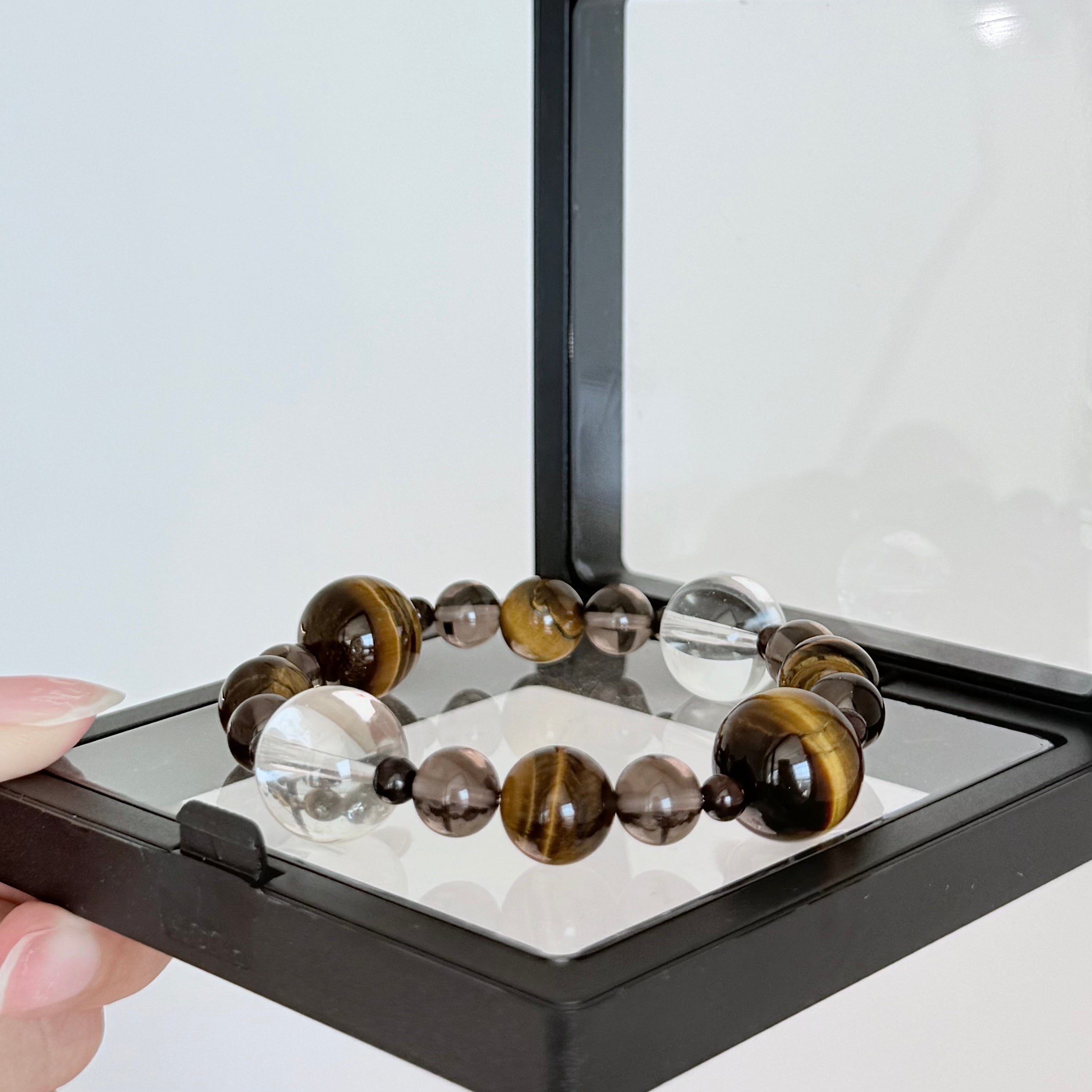 Tiger's Eye & Smoky Quartz Protection Bracelet