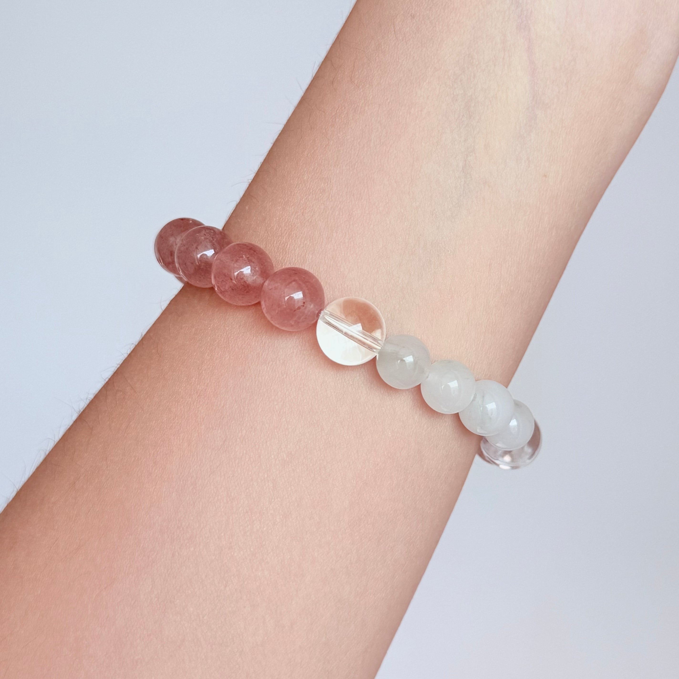 Strawberry Quartz & Aventurine Bracelet