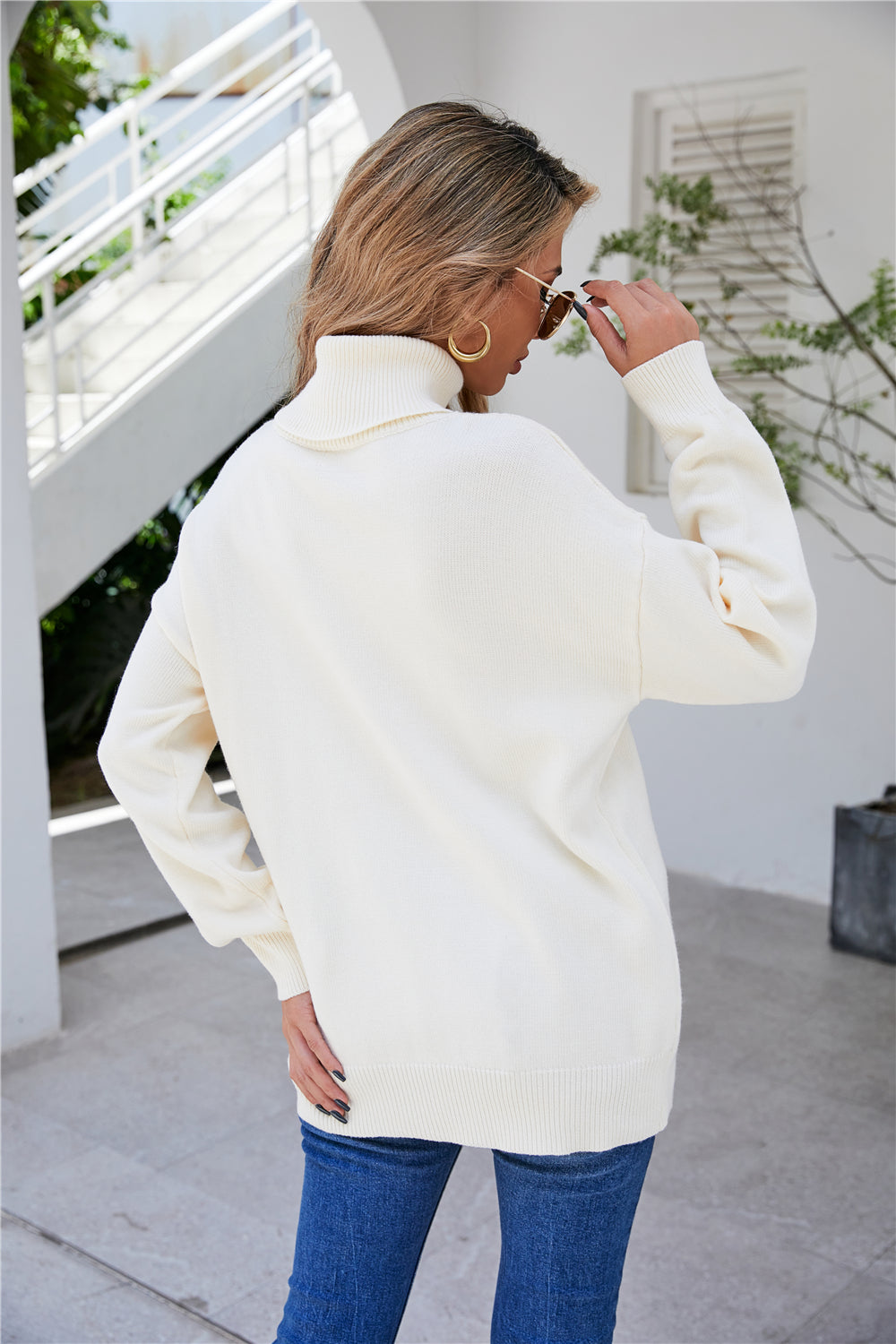 Twist Knitted Plus Size Sweater