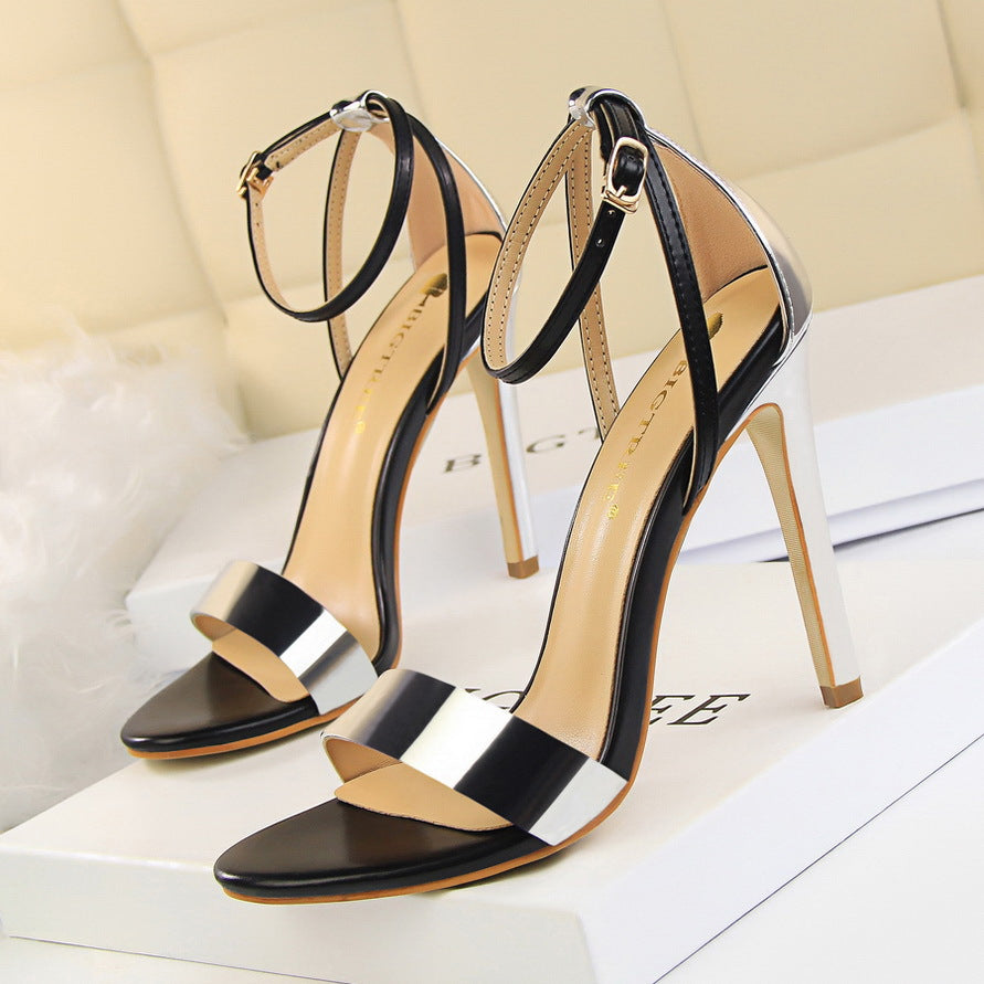 Women's Nightclub Stiletto Spliced Heels