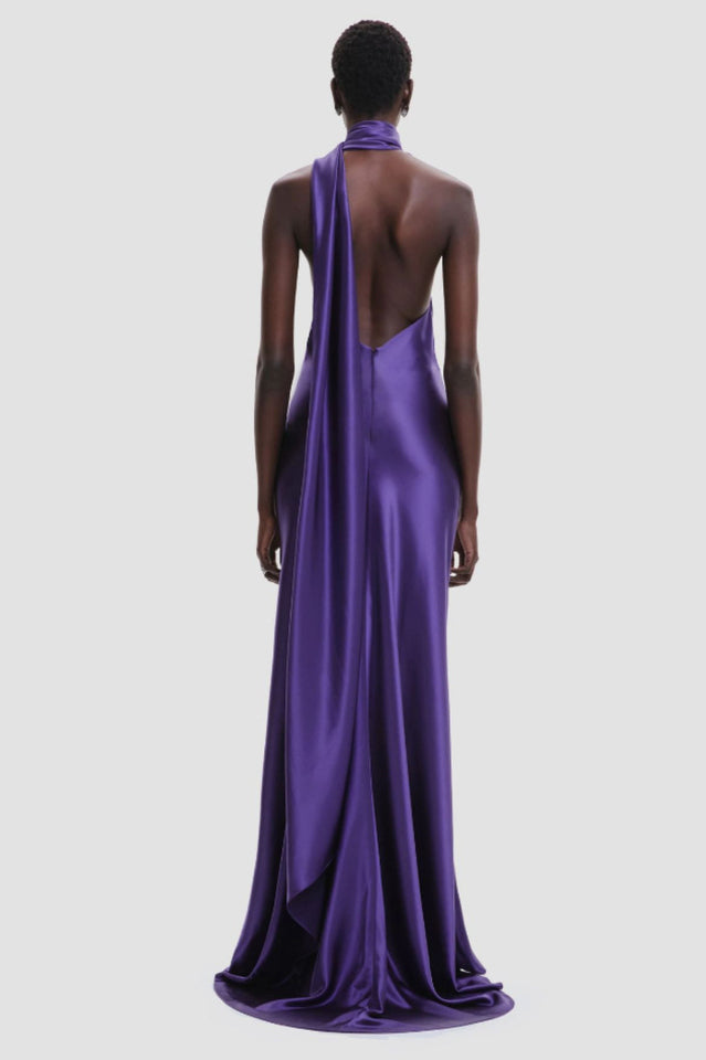 Verna Floral Satin Dress