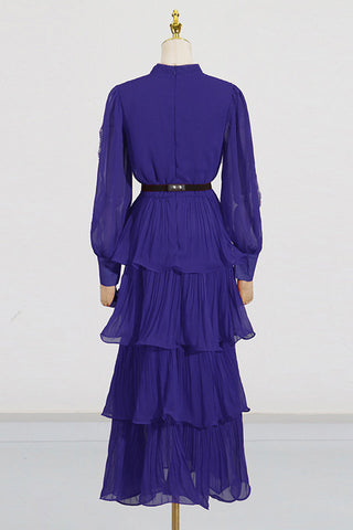 Antheaa Chiffon A-Line Maxi Dress