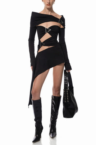 Sarah Embellished Off Shoulder Dress