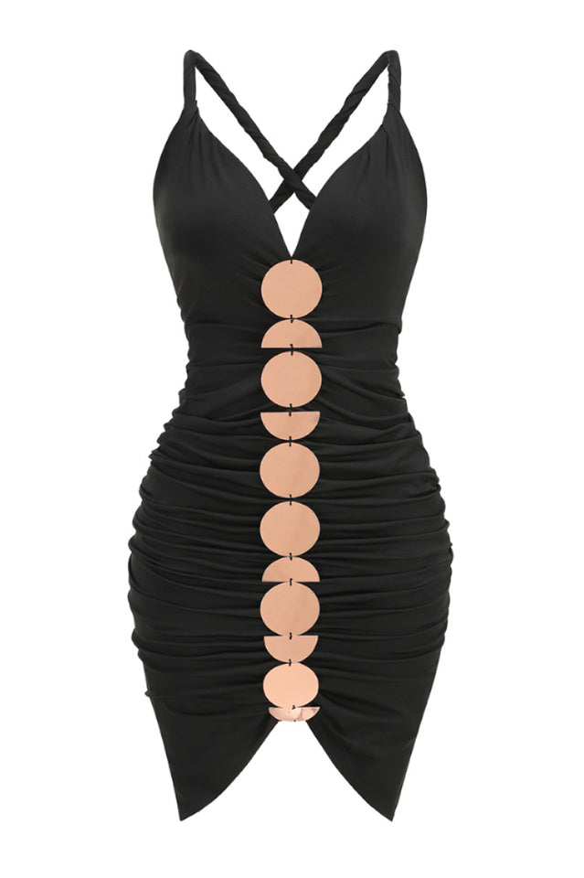 Cynthia Metallic Sequin-Embellished Dress