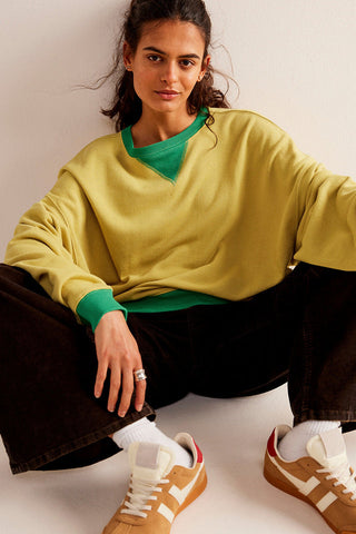 Contrast Dropped Shoulder Sweatshirt
