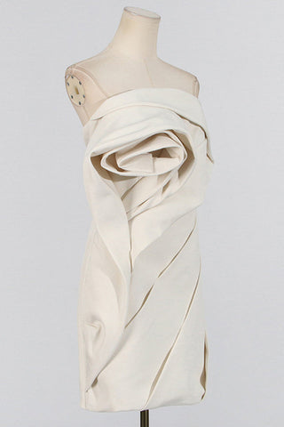 Flower Strapless Ruch Mini Dress