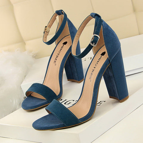 Women's Simple Thick And Nightclub Strap Heels