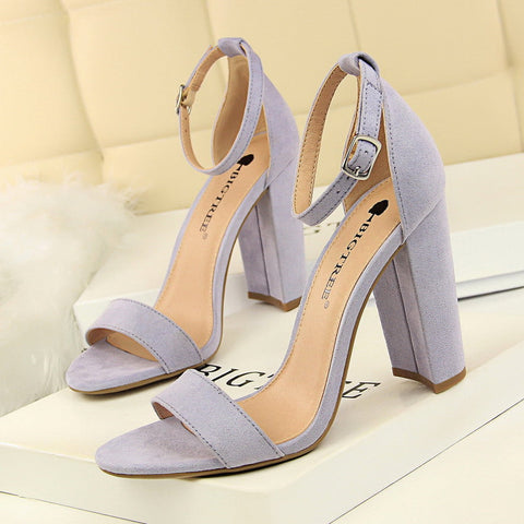 Women's Simple Thick And Nightclub Strap Heels