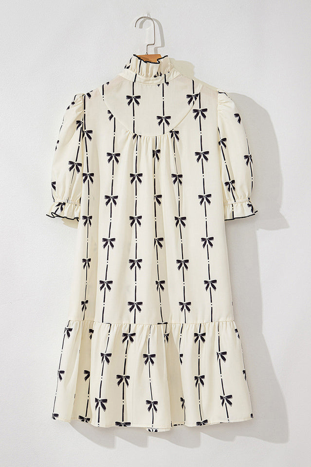 Grace Frill Bow Mini Dress