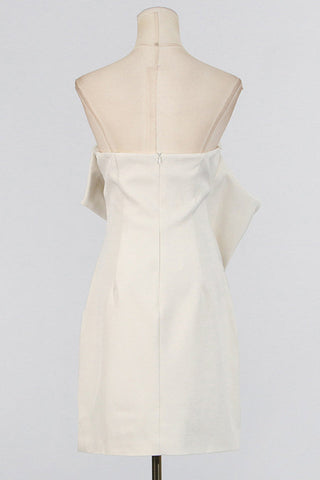Flower Strapless Ruch Mini Dress