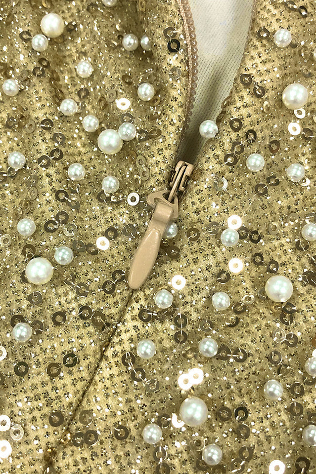 Lainey Pearls Beaded Maxi Dress