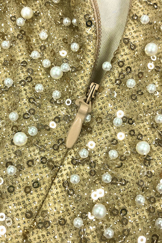 Lainey Pearls Beaded Maxi Dress
