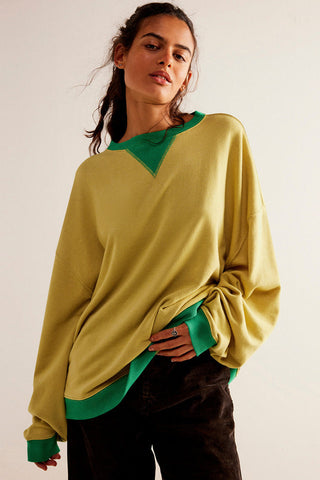 Contrast Dropped Shoulder Sweatshirt