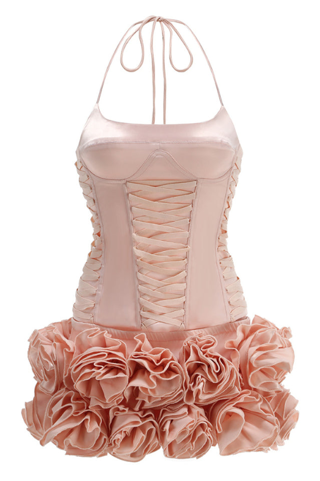Arifah Floral Halter Neck Corset Skirt Set
