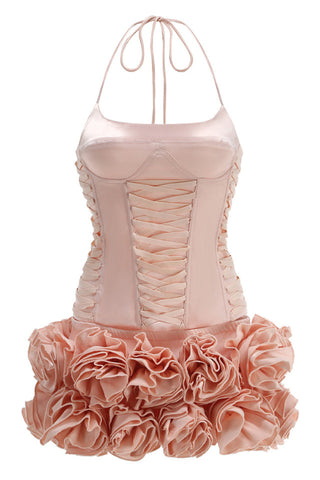 Arifah Floral Halter Neck Corset Skirt Set