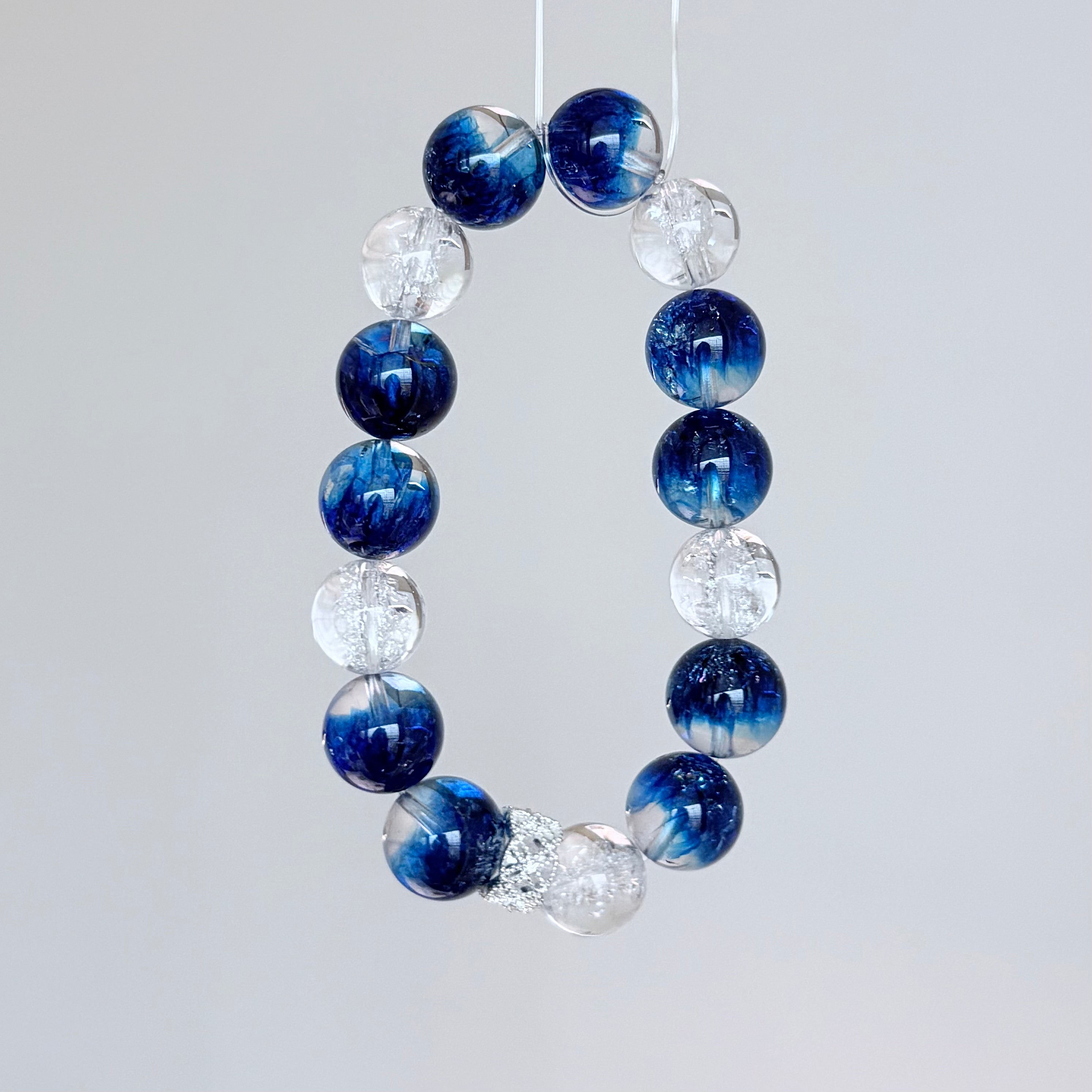 Kyanite & Clear Quartz Crystal Bracelet