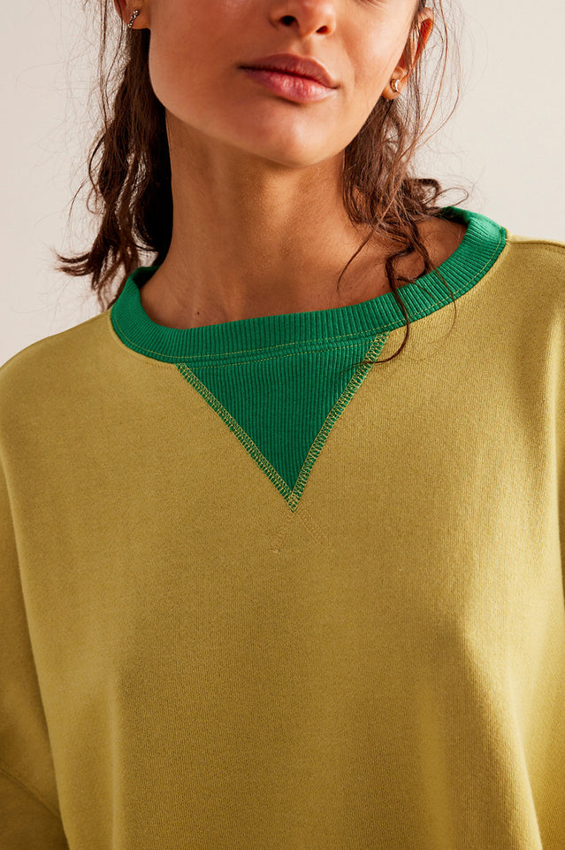 Contrast Dropped Shoulder Sweatshirt