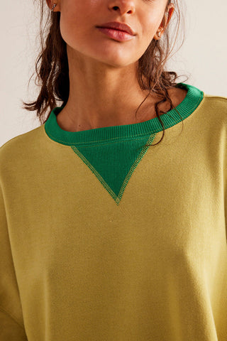 Contrast Dropped Shoulder Sweatshirt
