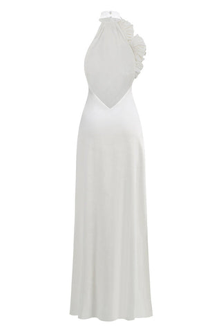 Isabel Halterneck Floral Applique Maxi Dress
