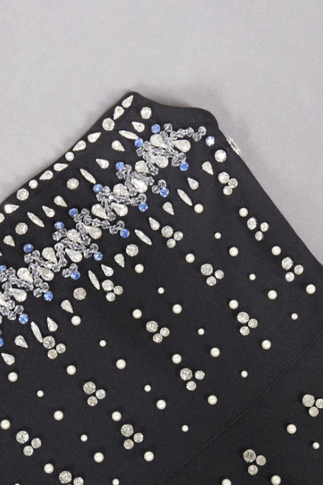 Strapless Crystal A Line Dress