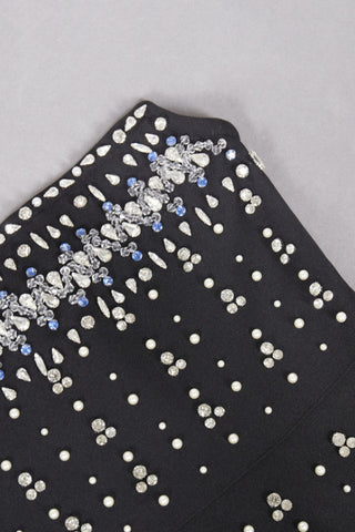 Strapless Crystal A Line Dress