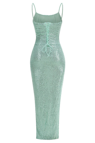 Haya Sequin Corset Maxi Dress