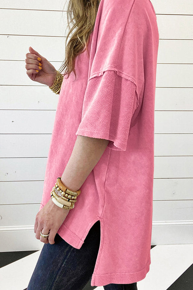 Drop Sleeve Patchwork Plus Tee