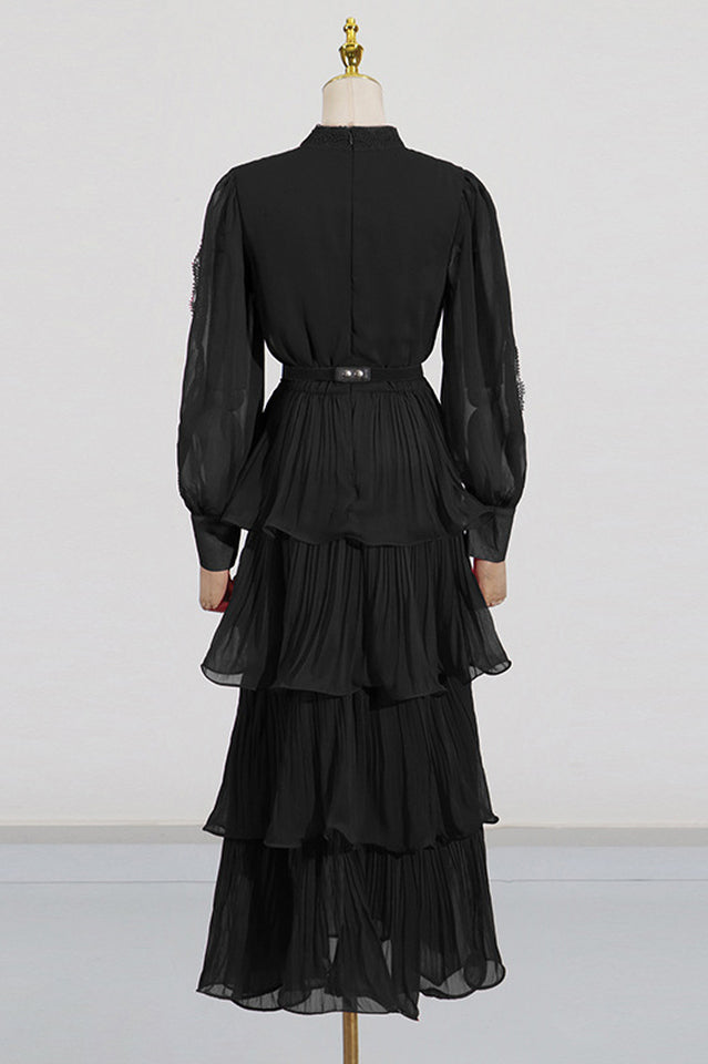 Antheaa Chiffon A-Line Maxi Dress