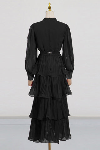 Antheaa Chiffon A-Line Maxi Dress