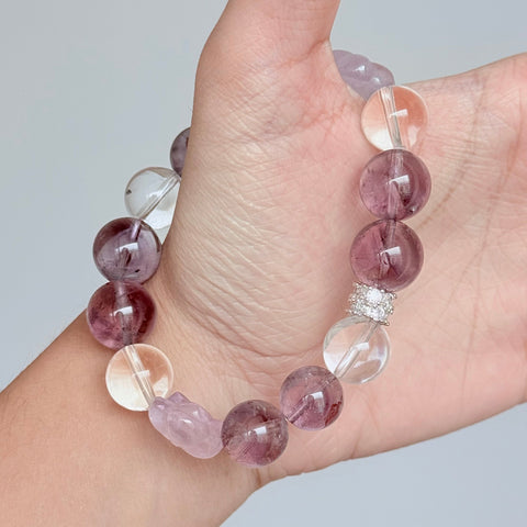 Amethyst & Clear Quartz Bracelet