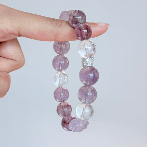 Amethyst & Clear Quartz Bracelet