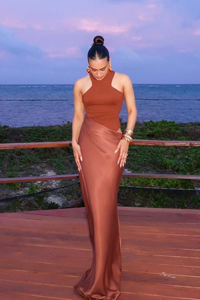 Vera Asymmetrical Cut Out Maxi Dress
